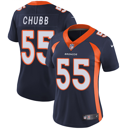 Nike Broncos #55 Bradley Chubb Blue Alternate Women's Stitched NFL Vapor Untouchable Limited Jersey - Click Image to Close